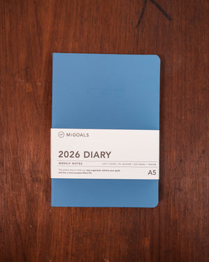 MiGoals 2026 Classic Diary A5 Soft Cover Element Blue