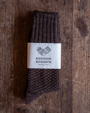 Nishiguchi Kutsushita Boston Wool Cotton Boot Socks