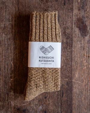 Nishiguchi Kutsushita Boston Wool Cotton Boot Socks