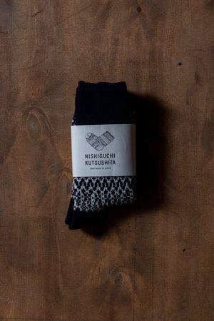 Nishiguchi Kutsushita Oslo Wool Jacquard Socks