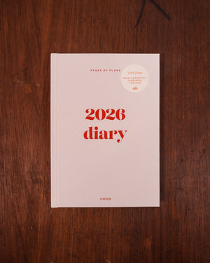 Papier 2026 A5 Planner Hard Cover Joy Pink