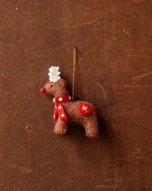 Pashom Christmas Reindeer with Scarf Ornament