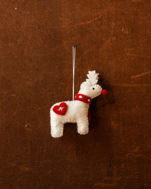 Pashom Christmas Reindeer with Scarf Ornament