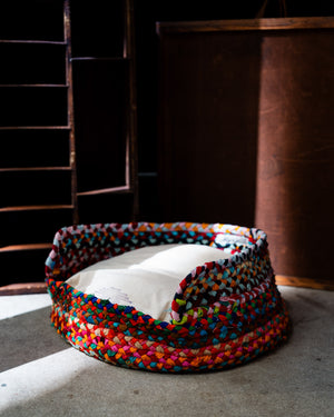 Puebco Recycled Fabric Braided Pet Bed