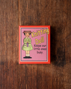 Retro Wooden Knitting Doll