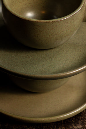 Serax - Surface by Sergio Herman Camogreen Cappuccino / Tea and Plate Set 4
