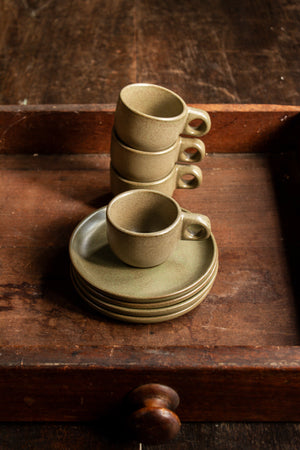 Serax - Surface by Sergio Herman Camogreen  Espresso  Cup and Plate Set 4