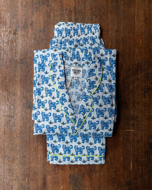 Studio Brai Mens Jon Pyjamas Blue Tiger