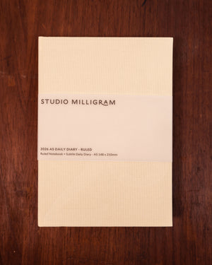 Studio Milligram 2026 Daily Diary Ruled A5 Butter