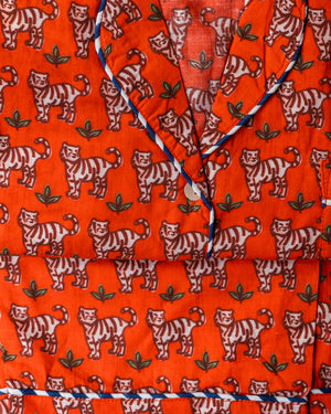 Studio Brai Mens Jon Pyjamas Red Tiger