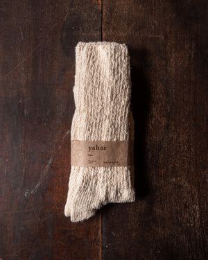 Yahae Garabou Organic Cotton Slipper Socks Natural
