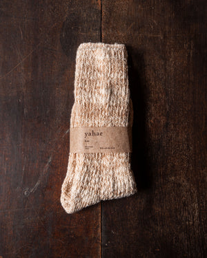 Yahae Garabou Organic Cotton Slipper Socks Brown