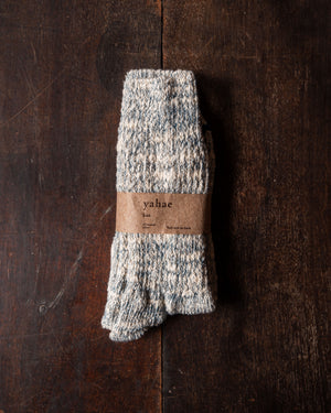 Yahae Garabou Organic Cotton Slipper Socks Indigo
