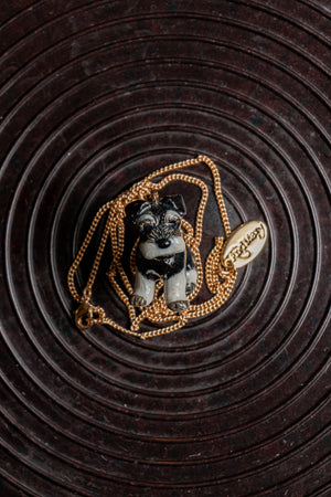 And Mary Schnauzer Dog Necklace