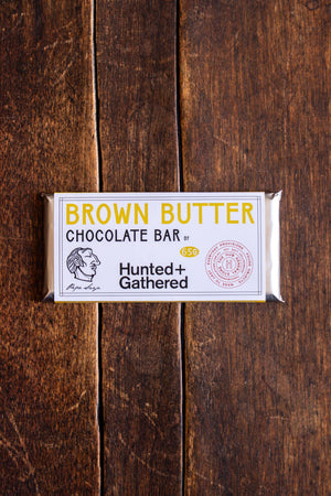 Brown Butter Chocolate Bar by Hunted + Gathered, Pepe Saya and The Hub General Store 65G