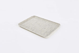 Fog Linen Work Linen Tray - Grey Stripe