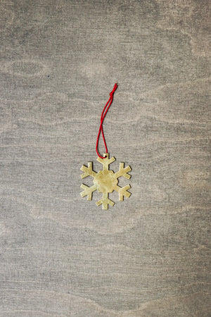 Fog Linen Work Brass Snowflake Ornament D