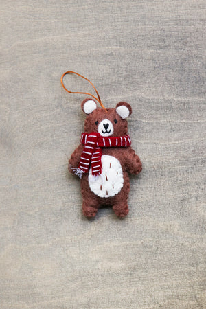 Pashom Bear with Striped Scarf